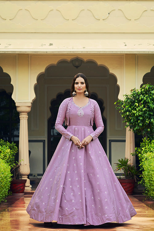 Light destino Purple Anarkali With