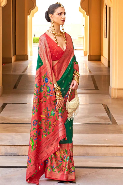 Pithani-Patola-Silk-Saree-With-Blouse