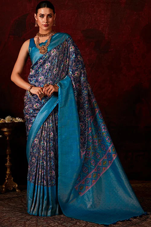 Soft-Silk-Patola-Saree-With-Blouse