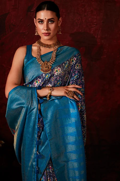 Soft-Silk-Patola-Saree-With-Blouse