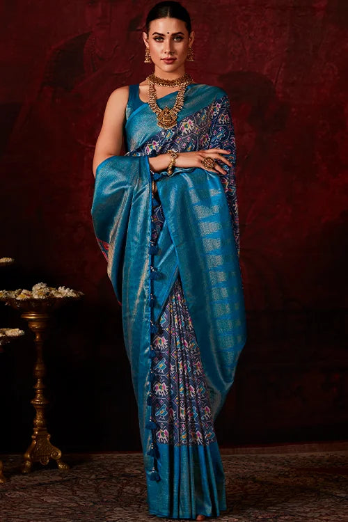 Soft-Silk-Patola-Saree-With-Blouse