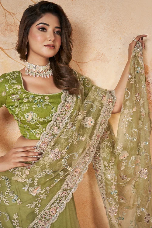 Heavy Embroidery Work Saree