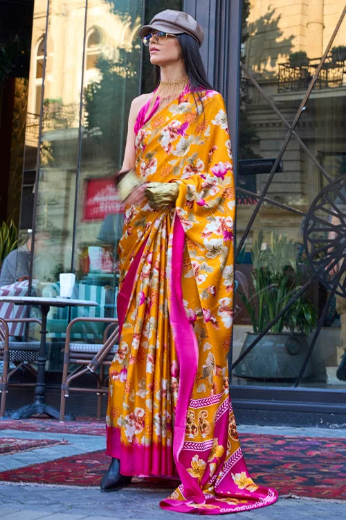 Haldi Ceremony Saree With Blouse