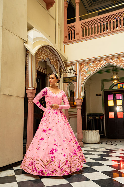  Embroidered Anarkali Gown