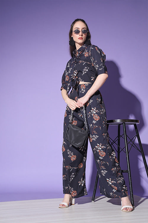 Beautiful Floral Printed Shirt With Trousers