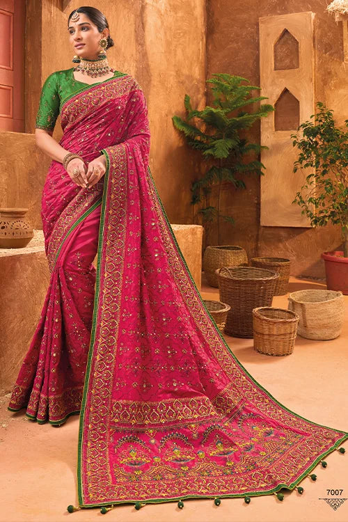 Bandhani Collection For women Saree With Blouse 