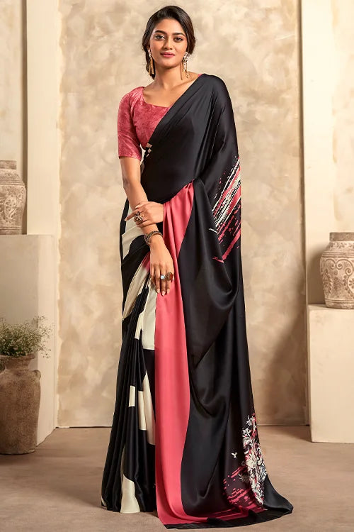 Black saree With Blouse