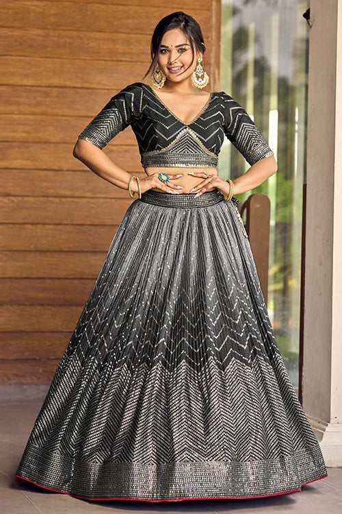 black lehenga