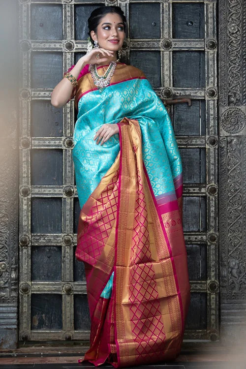 Blue Color Saree