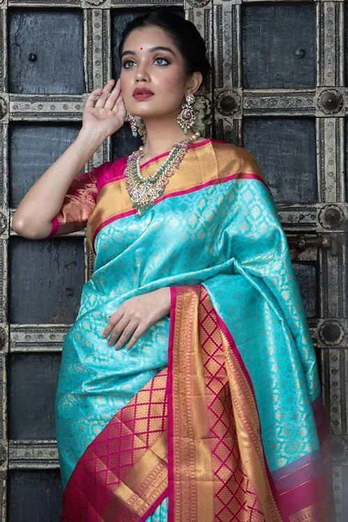 Blue Color Saree