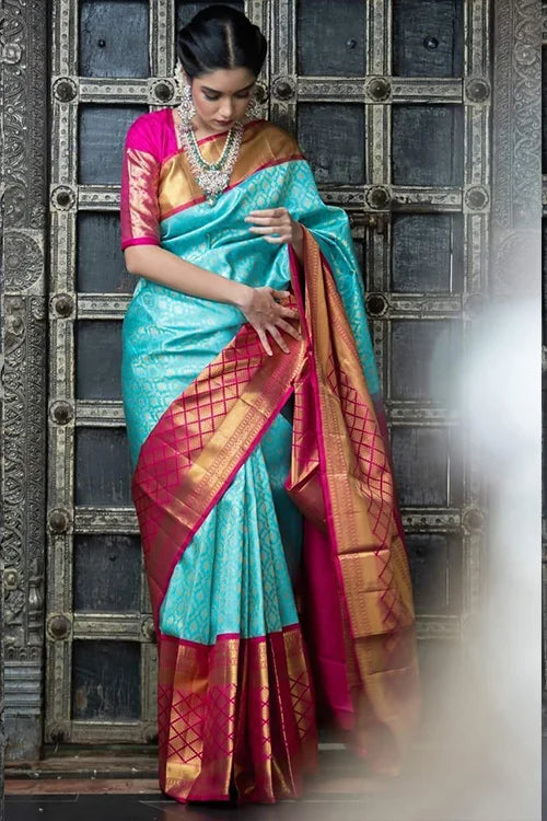 Blue Color Saree