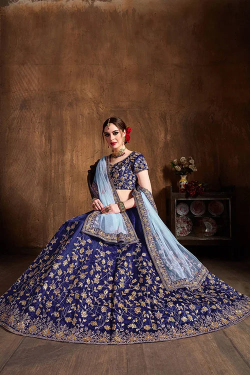 Navy Blue Lehenga