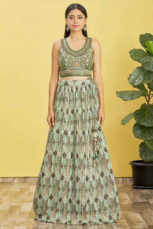 GREEN LEHENGA CHOLI