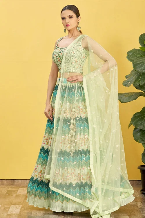 Green lehenga choli