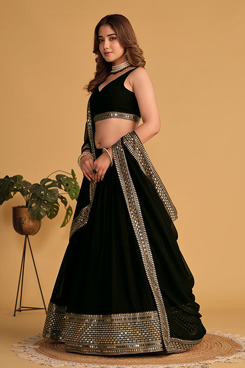 Designer black lehenga