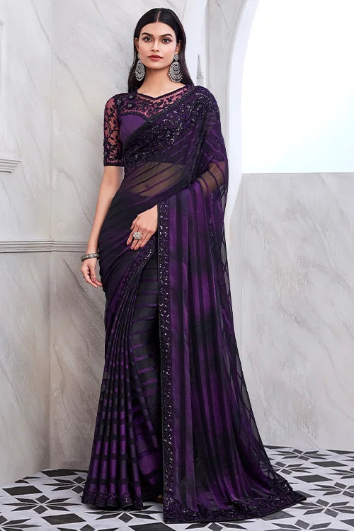 Beautiful Designer Silk Saree With Blouse