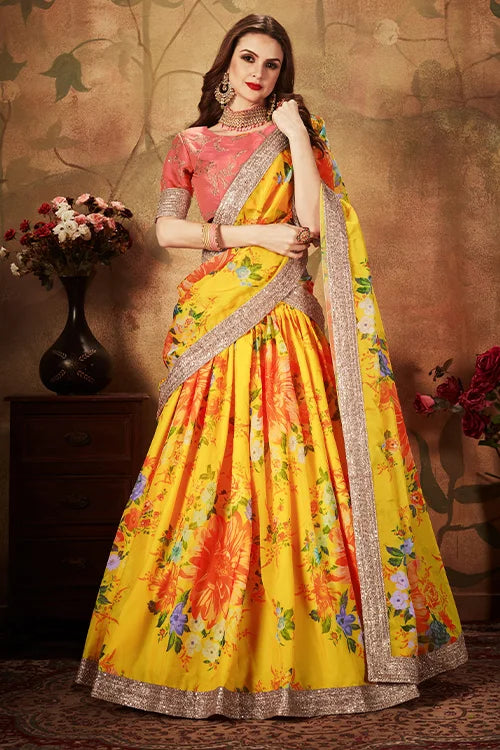 yellow chaniya choli