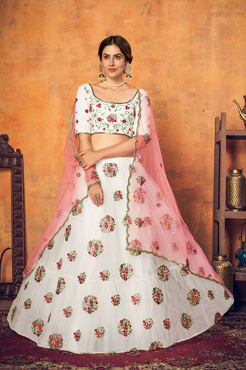 Net Fabric Lehenga Choli