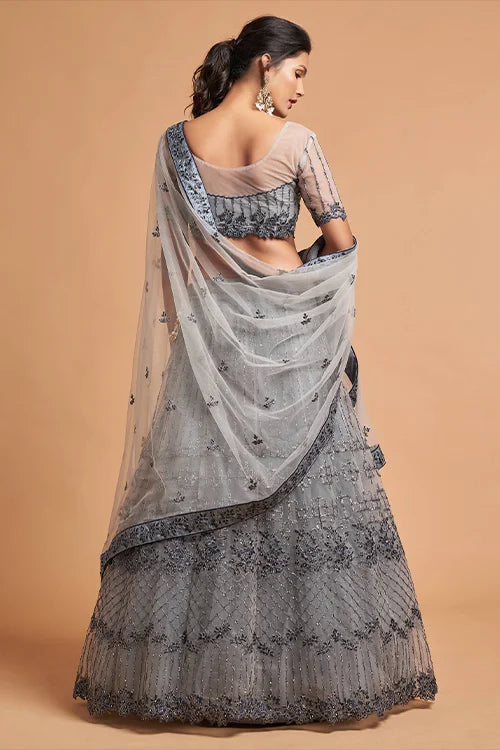 Grey Colour Lehenga