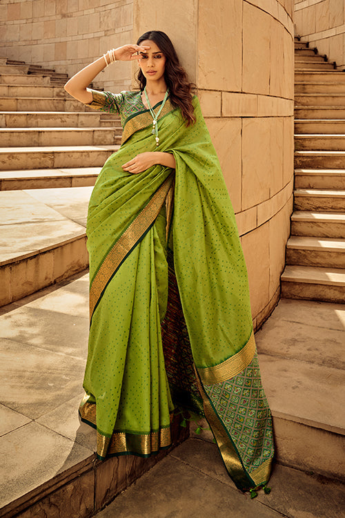 Green Handloom Silk Saree