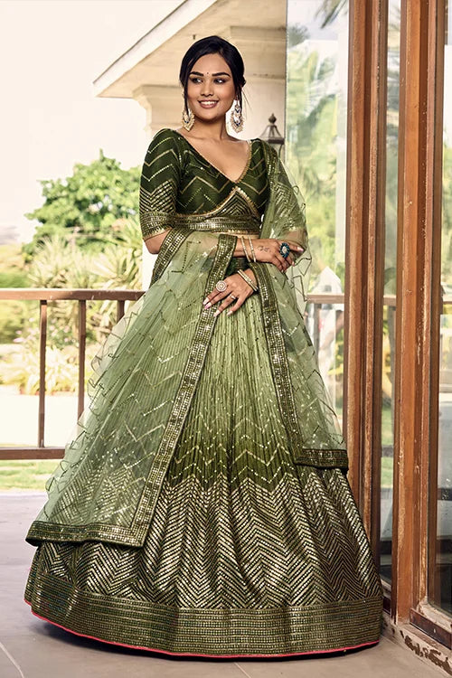 Green lehenga