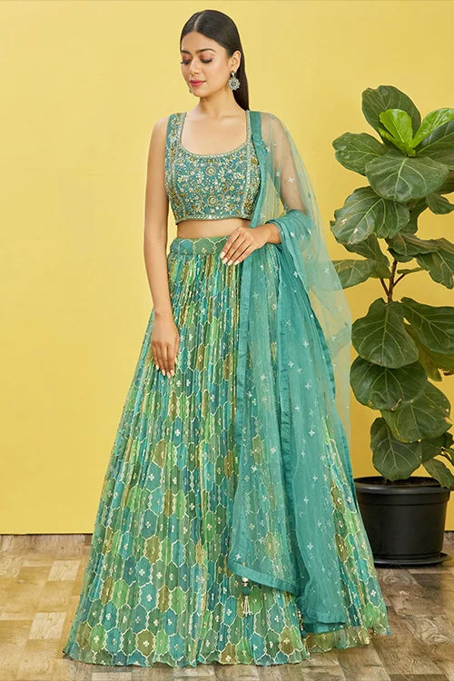 Green lehenga choli