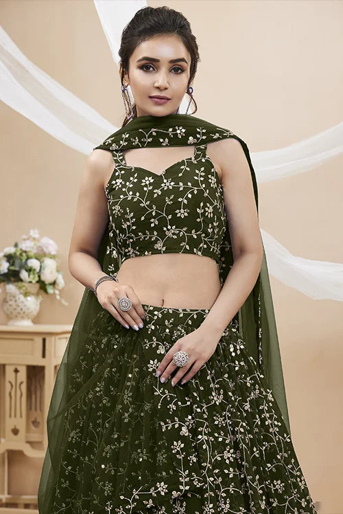 Green lehenga choli