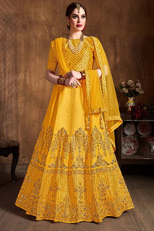 Hot yellow Lehenga