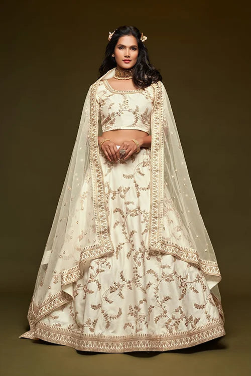 White Lehenga