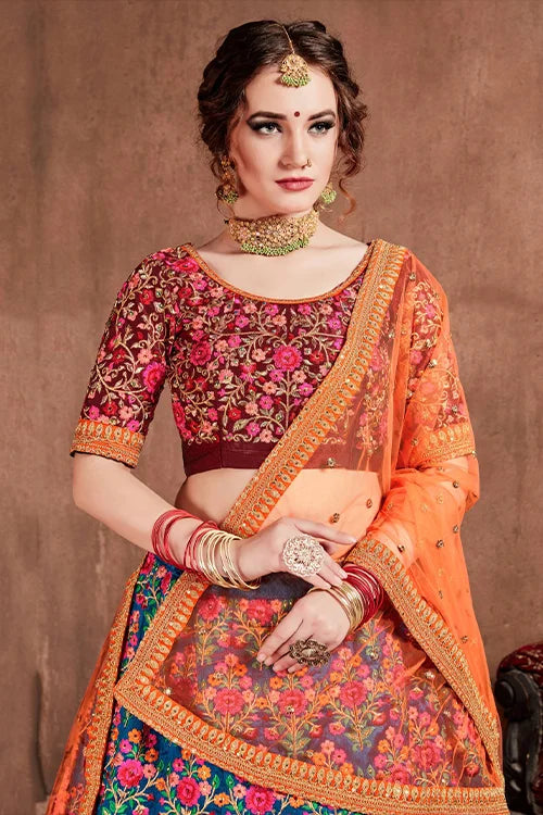 Embroidered lehenga choli for women