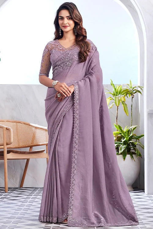 Designer saree With designer Blouse