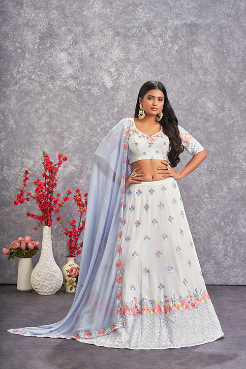 Pearl White Lehenga Choli