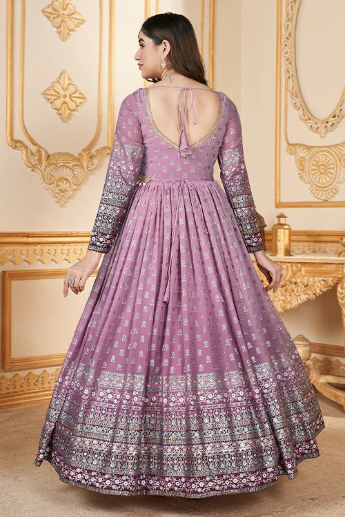 navy blue anarkali suit