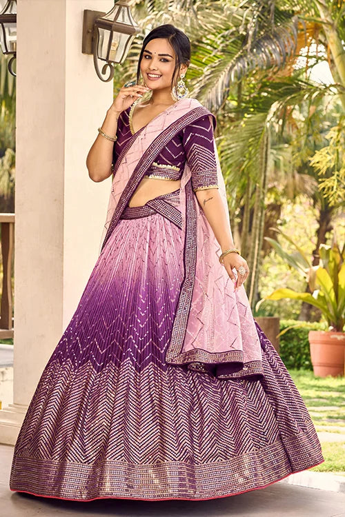 Purple lehenga choli