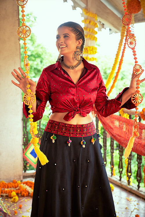 Navratri Crop-Top Skirt