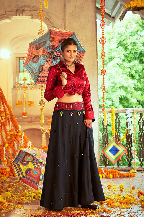 Navratri Crop-Top Skirt