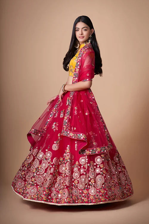 Women's navy blue lehenga choli