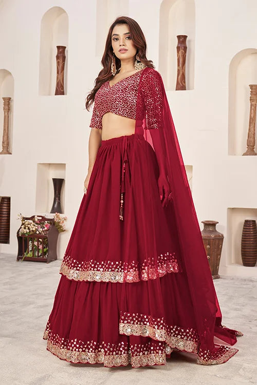  Zari Embroidered Lehenga Choli