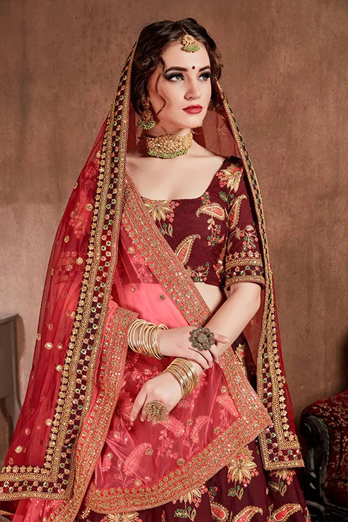 Double dupatta lehenga choli