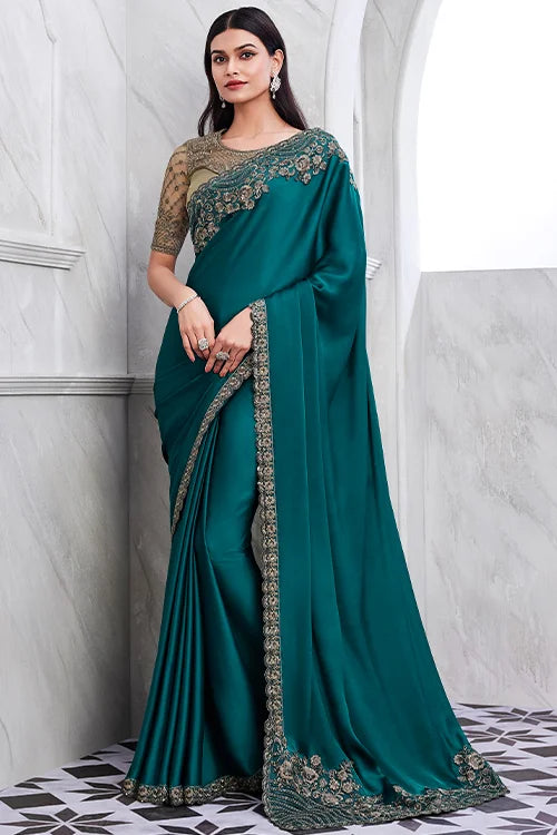 Fancy-Saree-With-Designer-Blouse