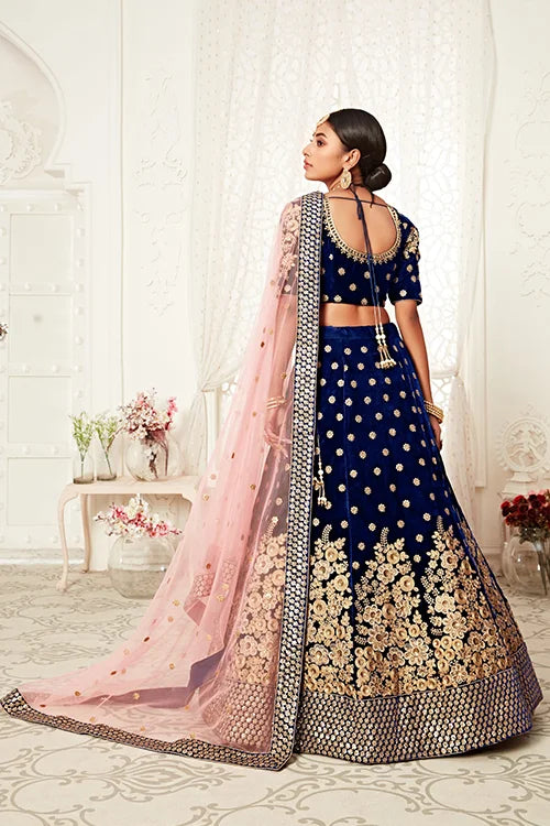 blue lehenga