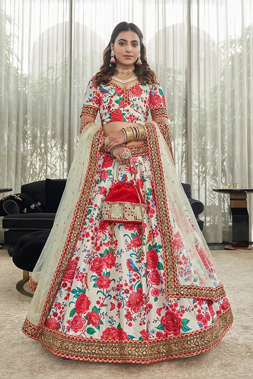 red lehenga choli