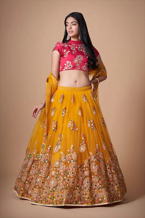 Yellow Lehenga Choli for Haldi Ceremony