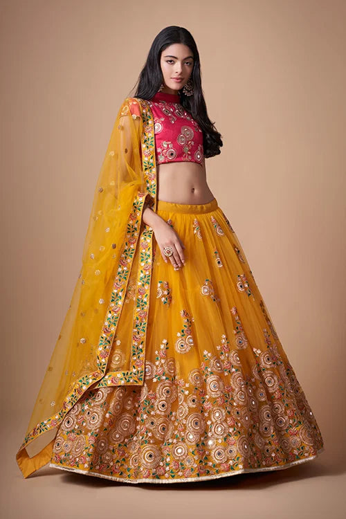 Yellow Lehenga Choli for Haldi Ceremony