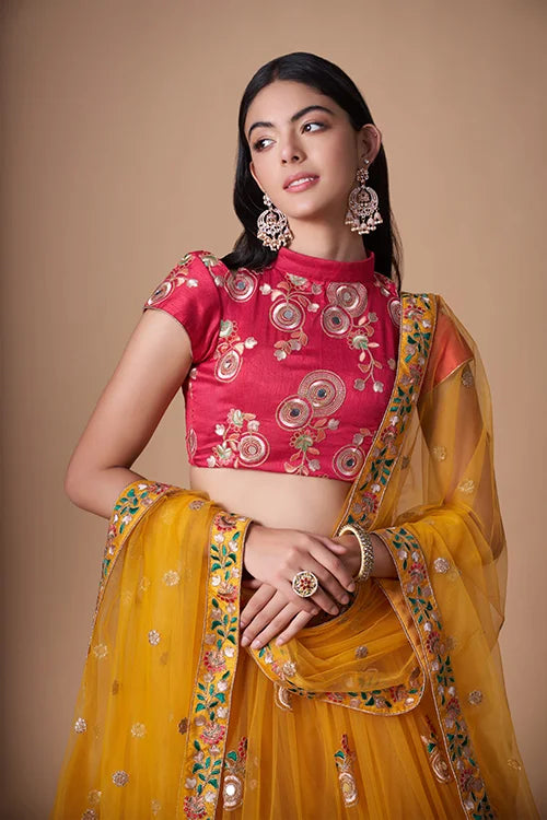 Yellow Lehenga Choli for Haldi Ceremony