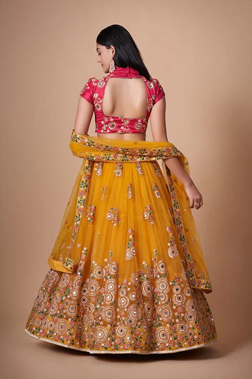 Yellow Lehenga Choli for Haldi Ceremony