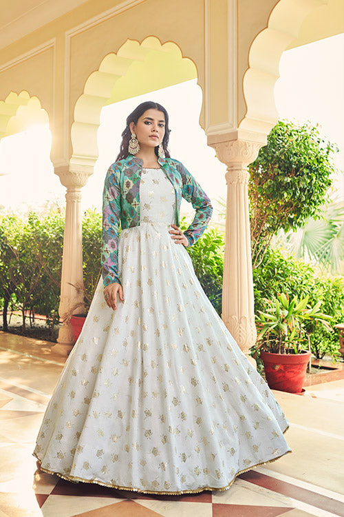 Sequince Embroidered Anarkali Gown