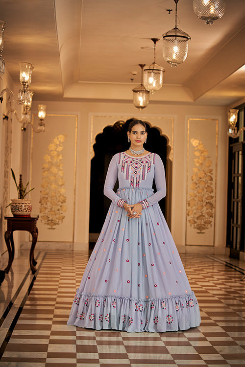 Embroidered Anarkali Gown