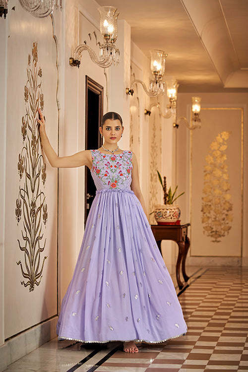 Embroidered Anarkali Gown