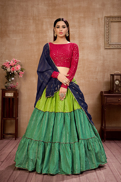 Multi Color Sequince Work Lehenga Choli